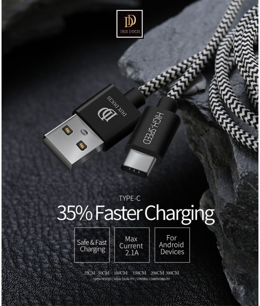 Dux Ducis Fast Charging 2.1A USB-C Oplaad Kabel 5 Meter afbeelding 6