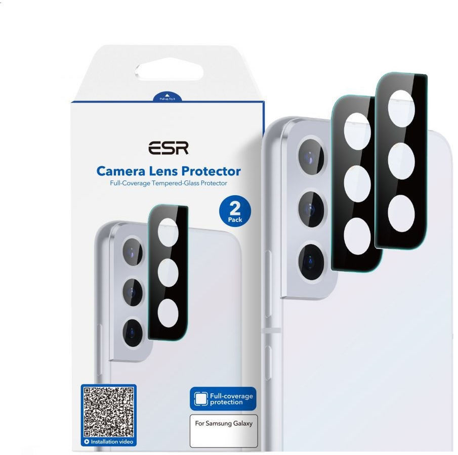 ESR Samsung Galaxy S22/S22 Plus Camera Lens Protector Zwart (2-Pack) afbeelding 1