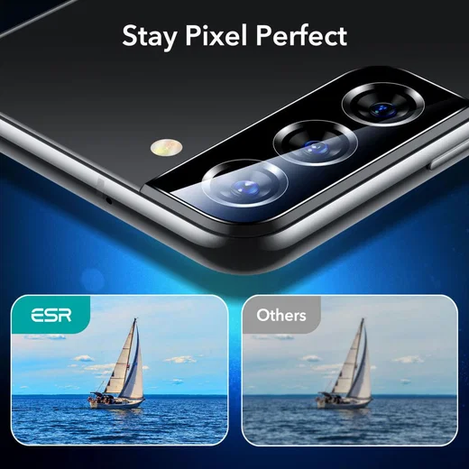 ESR Samsung Galaxy S22/S22 Plus Camera Lens Protector Zwart (2-Pack) afbeelding 7