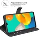 KHAZNEH Samsung Galaxy M32 Hoesje Retro Wallet Book Case Zwart afbeelding 5