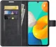 KHAZNEH Samsung Galaxy M32 Hoesje Retro Wallet Book Case Zwart afbeelding 1