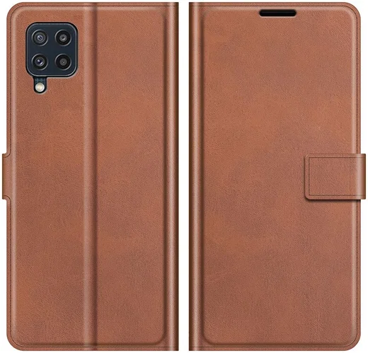 KHAZNEH Samsung Galaxy M32 Hoesje Retro Wallet Book Case Bruin afbeelding 4