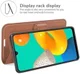 KHAZNEH Samsung Galaxy M32 Hoesje Retro Wallet Book Case Bruin afbeelding 6