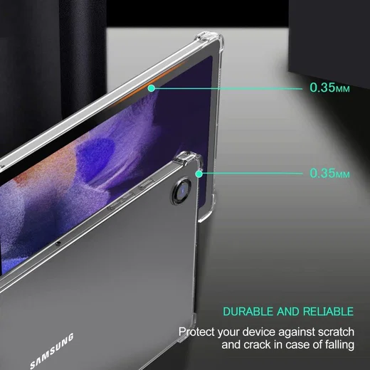 Samsung Galaxy Tab A8 Hoes Schokbestendige Back Cover Transparant afbeelding 3