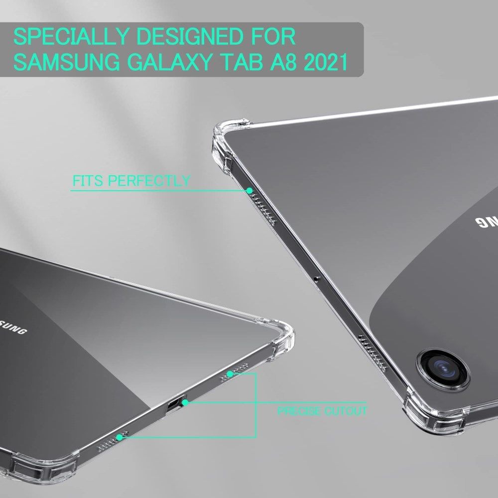 Samsung Galaxy Tab A8 Hoes Schokbestendige Back Cover Transparant afbeelding 7
