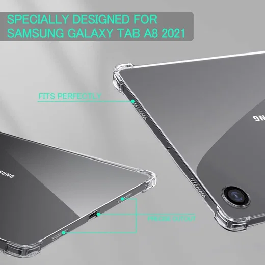 Samsung Galaxy Tab A8 Hoes Schokbestendige Back Cover Transparant afbeelding 7