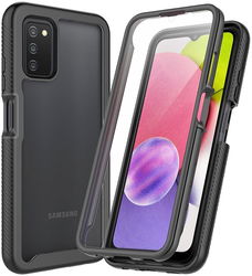 Samsung Galaxy A03s Hoesje Full Protect 360° Cover Hybride Zwart afbeelding