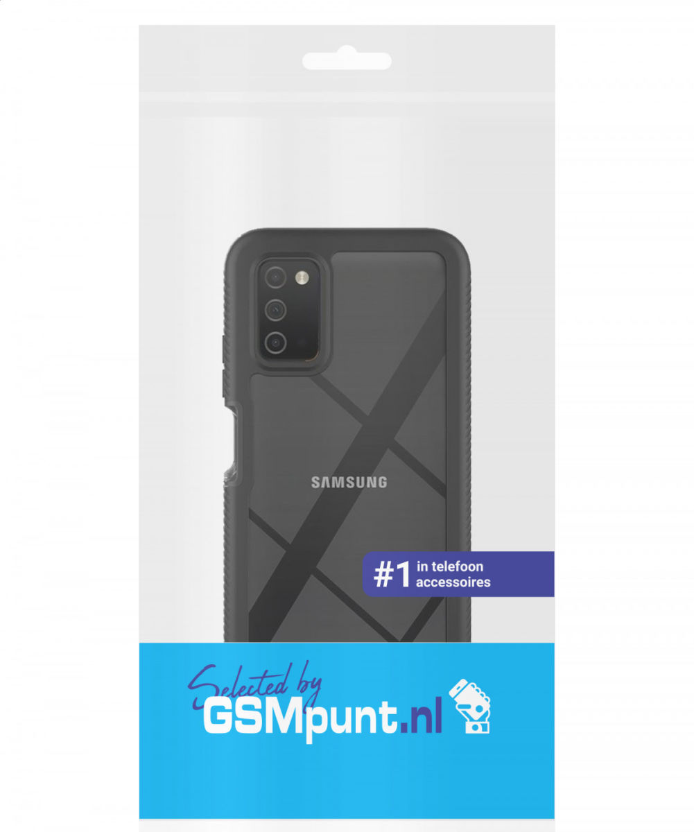 Samsung Galaxy A03s Hoesje Full Protect 360° Cover Hybride Zwart afbeelding 10