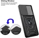 Samsung Galaxy A33 Hoesje Camera Slider en Kickstand Ring Rood afbeelding 4