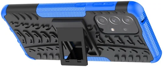 Samsung Galaxy A33 Hoesje Hybride Back Cover Kickstand Blauw afbeelding 6