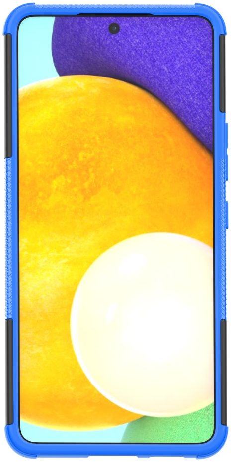 Samsung Galaxy A53 Hoesje Hybride Back Cover Kickstand Blauw afbeelding 2