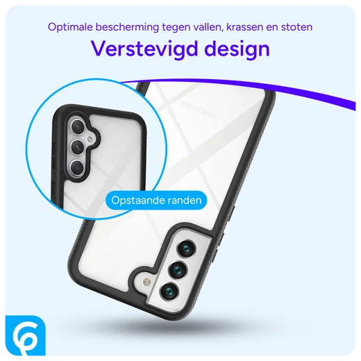Samsung Galaxy S22 Hoesje Full Protect 360° Cover Hybride Zwart afbeelding 2