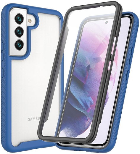 Samsung Galaxy S22 Hoesje Full Protect 360° Cover Hybride Blauw afbeelding 1
