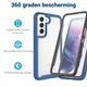 Samsung Galaxy S22 Hoesje Full Protect 360° Cover Hybride Blauw afbeelding 2