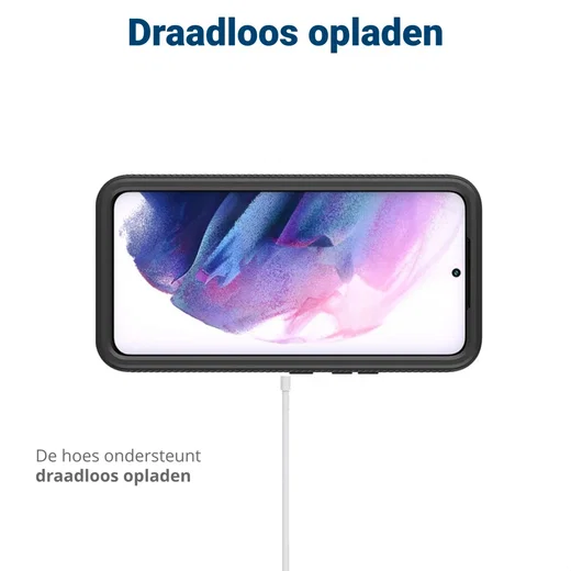 Samsung Galaxy S22 Plus Hoesje Full Protect 360° Cover Hybride Zwart afbeelding 6