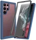 Samsung Galaxy S22 Ultra Hoesje Full Protect 360° Cover Hybride Blauw