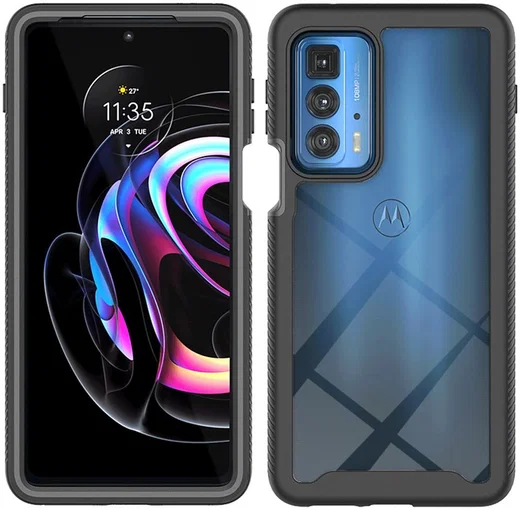 Motorola Edge 20 Pro Hoesje Full Protect 360° Cover Hybride Zwart afbeelding 7