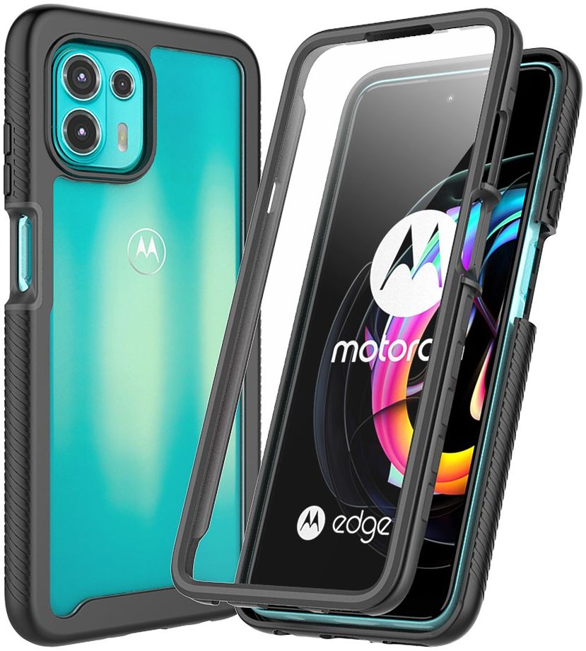 Motorola Edge 20 Lite Hoesje Hybride Full Protect Zwart afbeelding 1