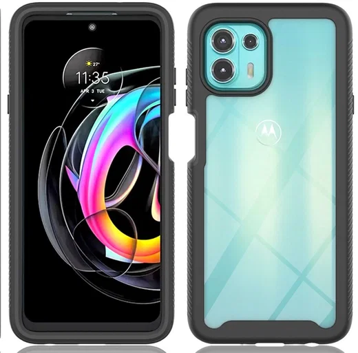 Motorola Edge 20 Lite Hoesje Hybride Full Protect Zwart afbeelding 2