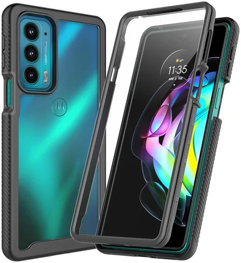 Motorola Edge 20 Hoesje Hybride Full Protect Zwart afbeelding 1