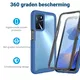 Oppo A16 / A16s / A54s Hoesje Full Protect 360° Cover Hybride Blauw afbeelding 2