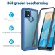 Oppo A15 Hoesje Full Protect 360° Cover Hybride Blauw afbeelding 2