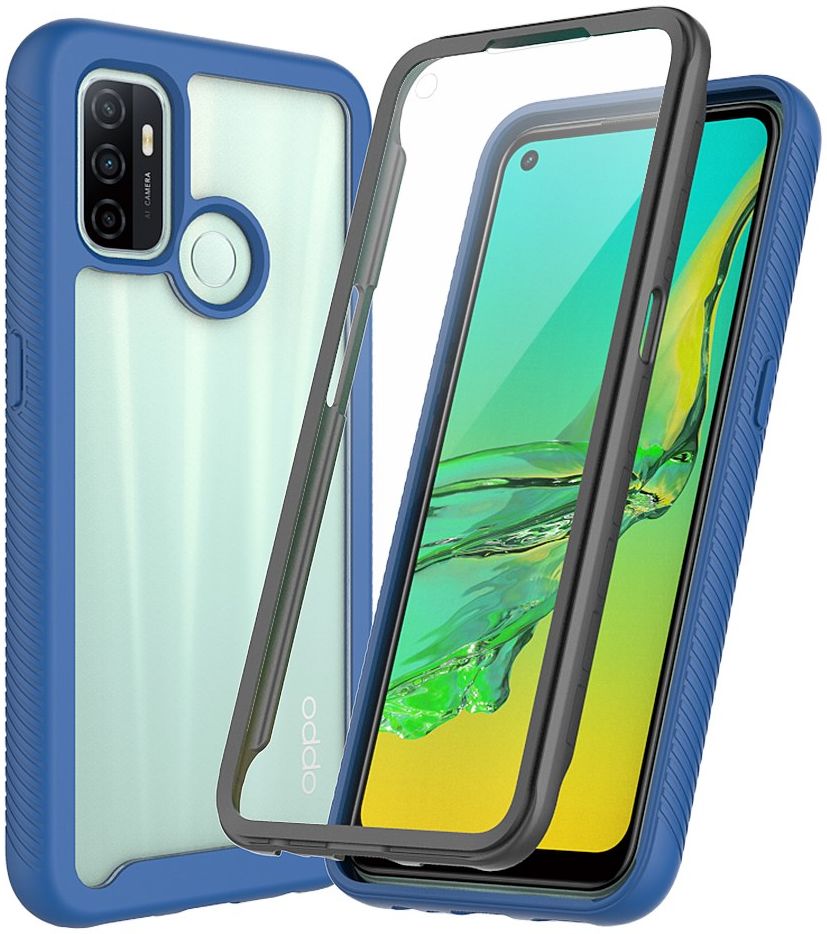 Oppo A53 / A53s Hoesje Full Protect 360° Cover Hybride Blauw afbeelding 1