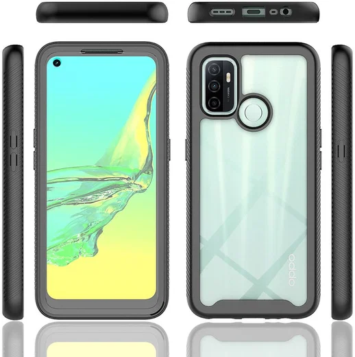 Oppo A53 / A53s Hoesje Full Protect 360° Cover Hybride Blauw afbeelding 6