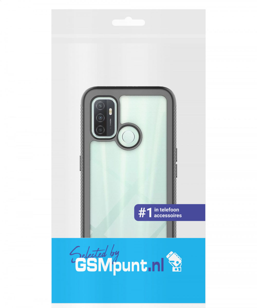 Oppo A53 / A53s Hoesje Full Protect 360° Cover Hybride Zwart afbeelding 8