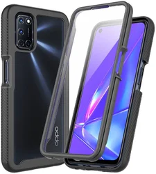Oppo A52 / A72 Hoesje Full Protect 360° Cover Hybride Zwart afbeelding