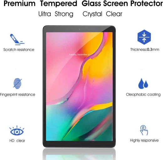 Samsung Galaxy Tab A8 Screen Protector Volledig Dekkend Tempered Glass afbeelding 2