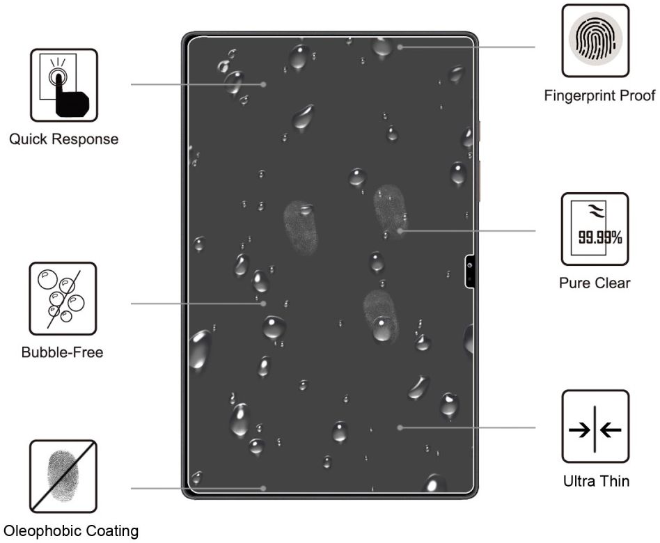 Samsung Galaxy Tab A8 9H Tempered Glass Screen Protector afbeelding 2