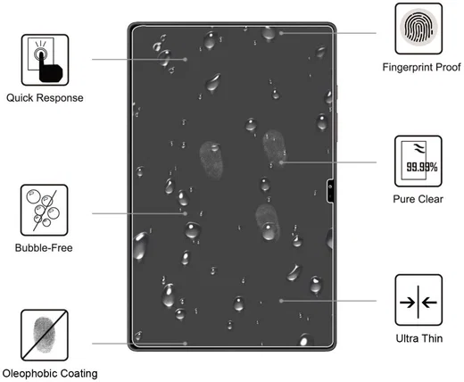 Samsung Galaxy Tab A8 9H Tempered Glass Screen Protector afbeelding 2