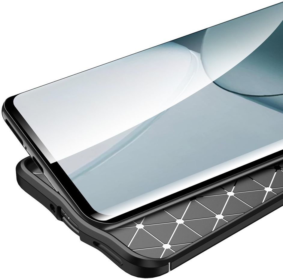 OnePlus 10 Pro Litchi Hoesje TPU met Leren Textuur Blauw afbeelding 3