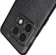 OnePlus 10 Pro Litchi Hoesje TPU met Leren Textuur Blauw afbeelding 4