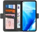 Oppo Reno 8 Lite Hoesje Portemonnee Book Case Kunstleer Zwart afbeelding 1