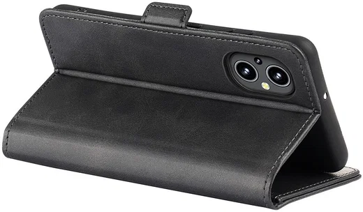 Oppo Reno 8 Lite Hoesje Portemonnee Book Case Kunstleer Zwart afbeelding 6