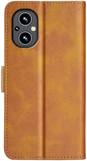 Oppo Reno 8 Lite Hoesje Portemonnee Book Case Kunstleer Bruin afbeelding 4