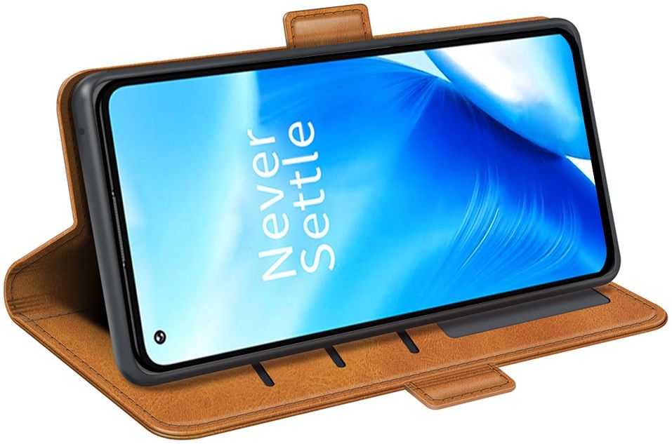 Oppo Reno 8 Lite Hoesje Portemonnee Book Case Kunstleer Bruin afbeelding 5