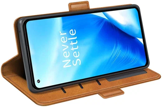 Oppo Reno 8 Lite Hoesje Portemonnee Book Case Kunstleer Bruin afbeelding 5