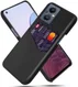 Oppo Reno 8 Lite Hoesje Back Cover met Kaarthouder Zwart afbeelding 1