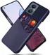 Oppo Reno 8 Lite Hoesje Back Cover met Kaarthouder Blauw afbeelding 1