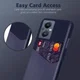 Oppo Reno 8 Lite Hoesje Back Cover met Kaarthouder Blauw afbeelding 3