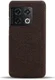 OnePlus 10 Pro Hoesje Hard Plastic met Stoffen Afwerking Bruin afbeelding 2