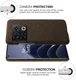 OnePlus 10 Pro Hoesje Hard Plastic met Stoffen Afwerking Bruin afbeelding 5