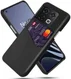 OnePlus 10 Pro Hoesje Back Cover met Kaarthouder Zwart afbeelding 1