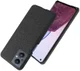 Oppo Reno 8 Lite Hoesje Hard Plastic met Stoffen Afwerking Zwart afbeelding 2
