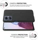 Oppo Reno 8 Lite Hoesje Hard Plastic met Stoffen Afwerking Zwart afbeelding 5