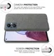 Oppo Reno 8 Lite Hoesje Hard Plastic met Stoffen Afwerking Grijs afbeelding 5