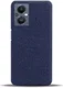 Oppo Reno 8 Lite Hoesje Hard Plastic met Stoffen Afwerking Blauw afbeelding 3